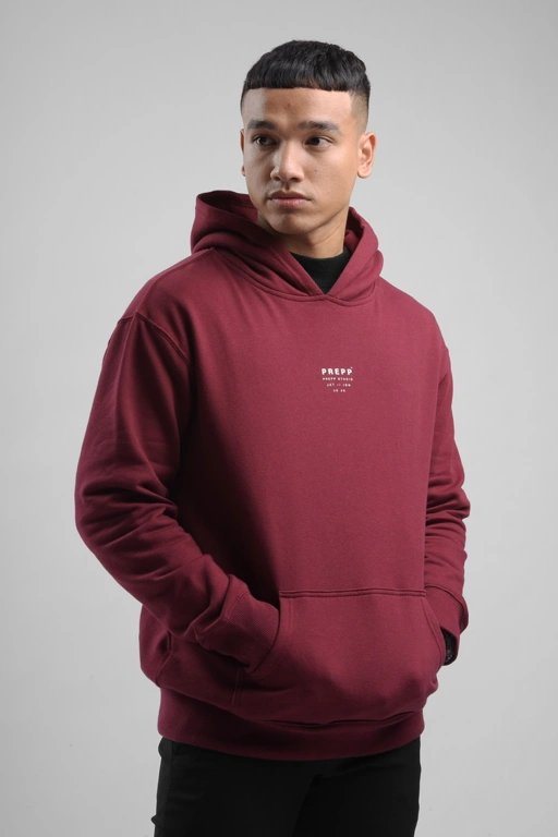 Image of prepp signature hoodie in maroon