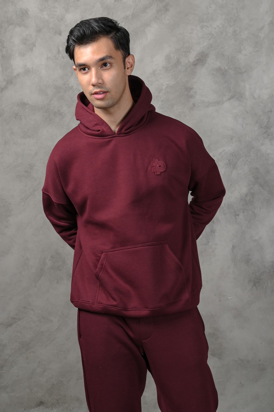 PREPP SIGNATURE PATCH HOODIE MAROON
