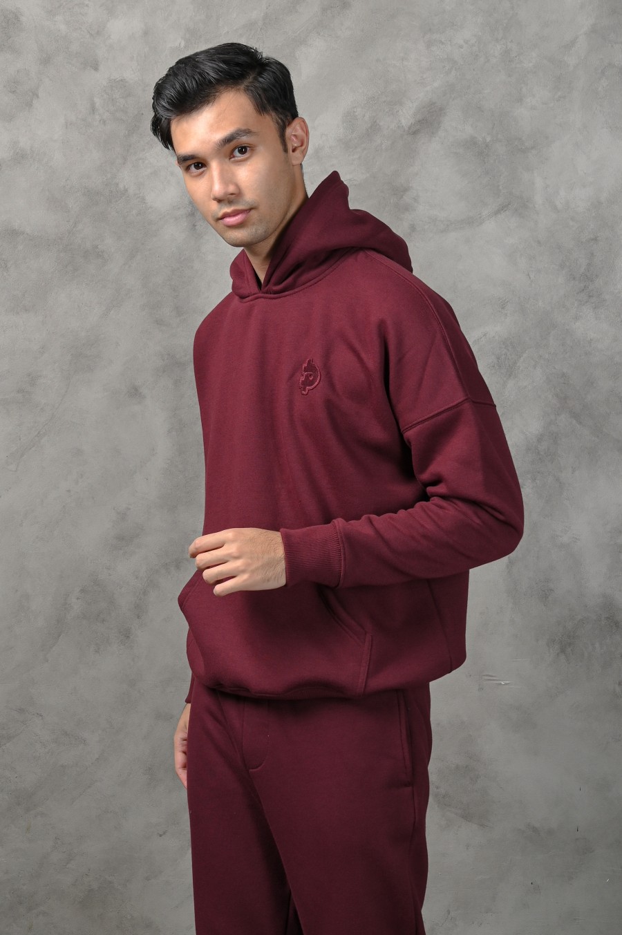 PREPP SIGNATURE PATCH HOODIE MAROON