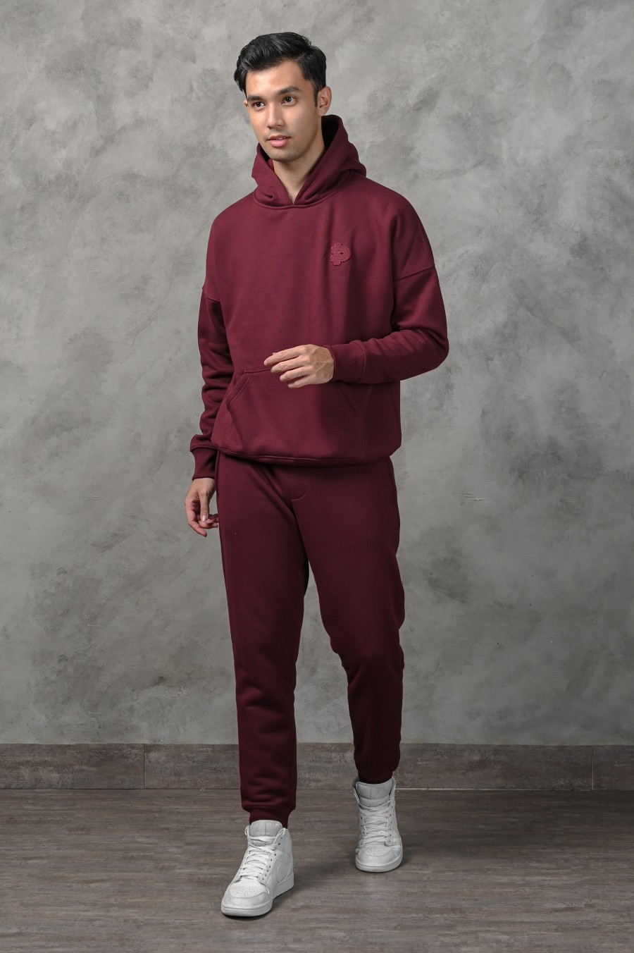 PREPP SIGNATURE PATCH HOODIE MAROON