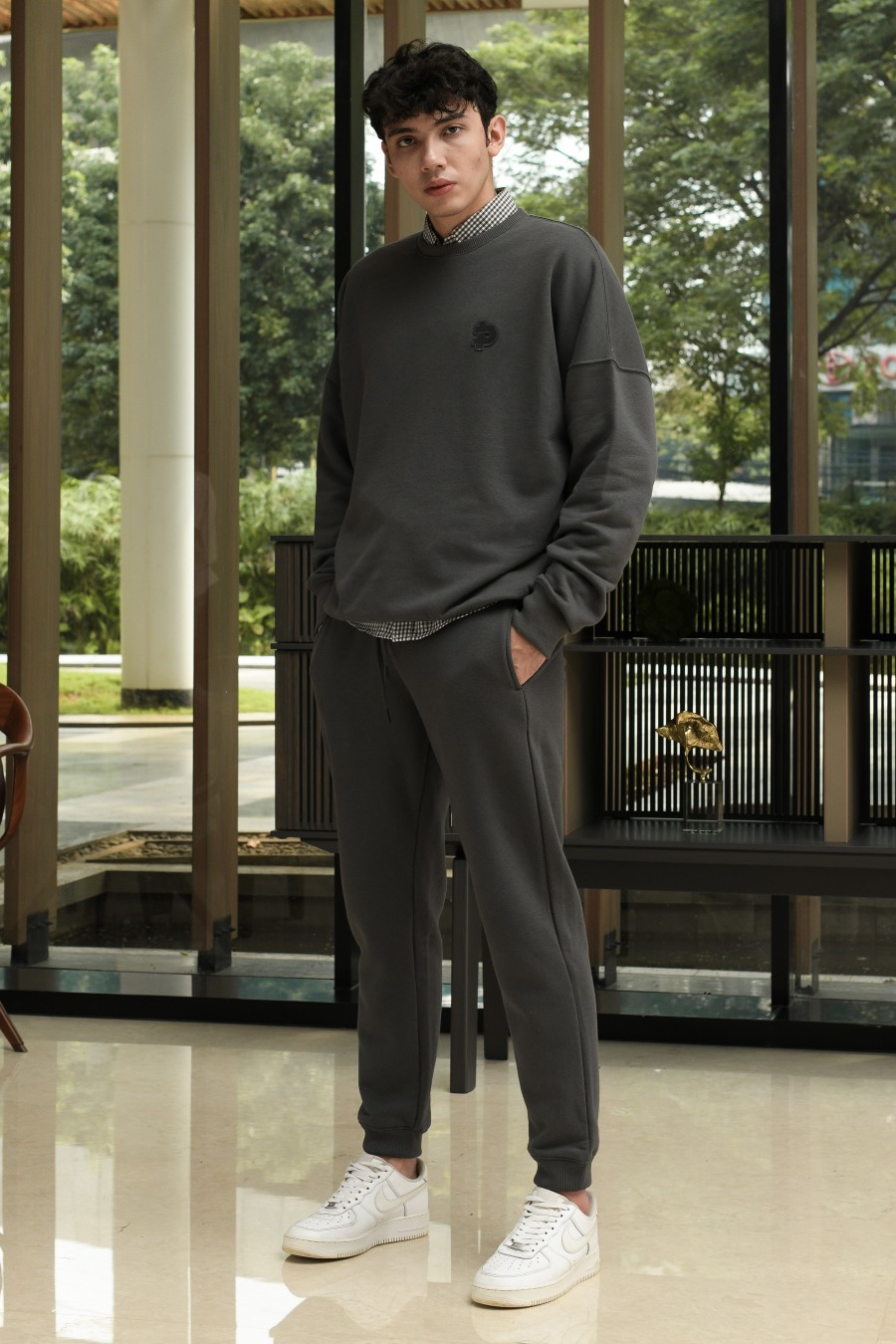 prepp signature sweatshirt charcoal