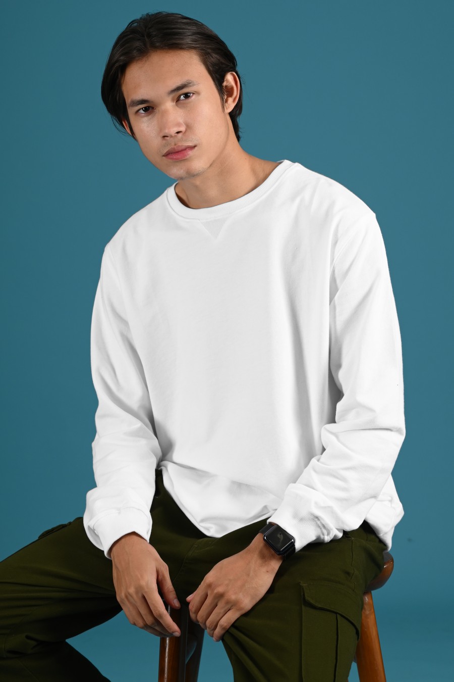 LEEDS SWEATSHIRT IN WHITE