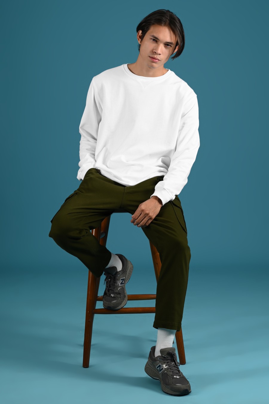 LEEDS SWEATSHIRT IN WHITE