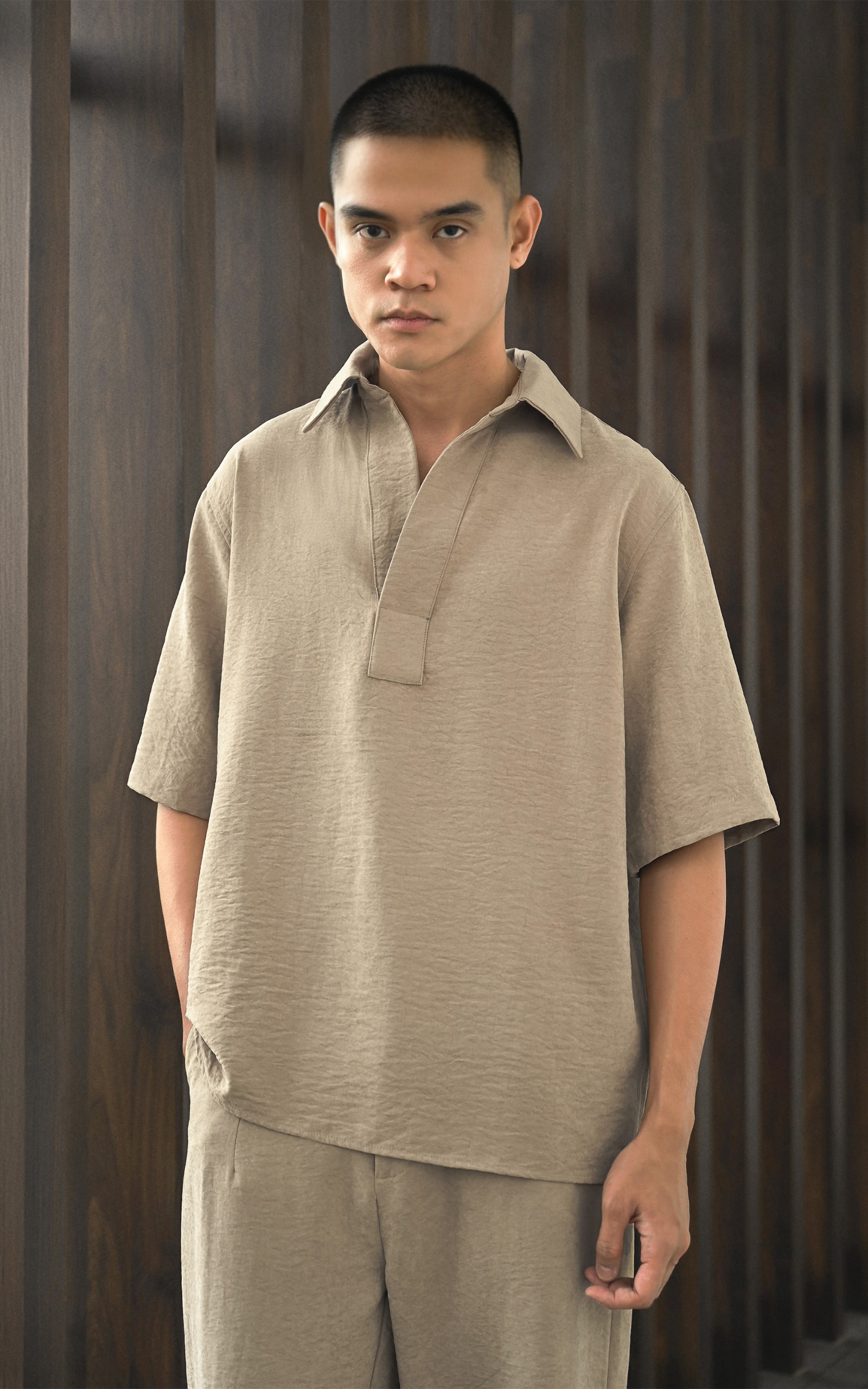 Aiko Oversized Shirt Sand