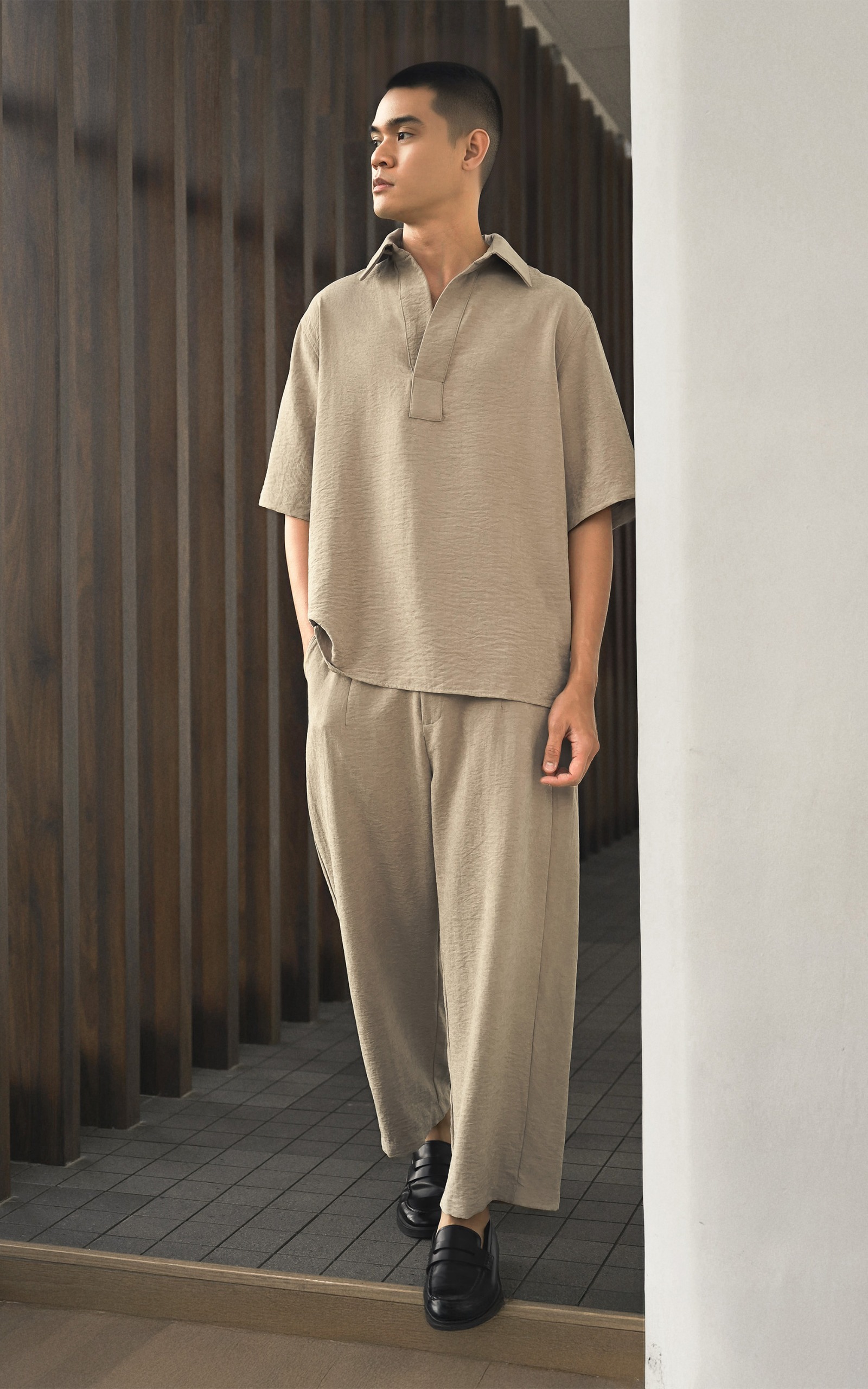 Aiko Oversized Shirt Sand