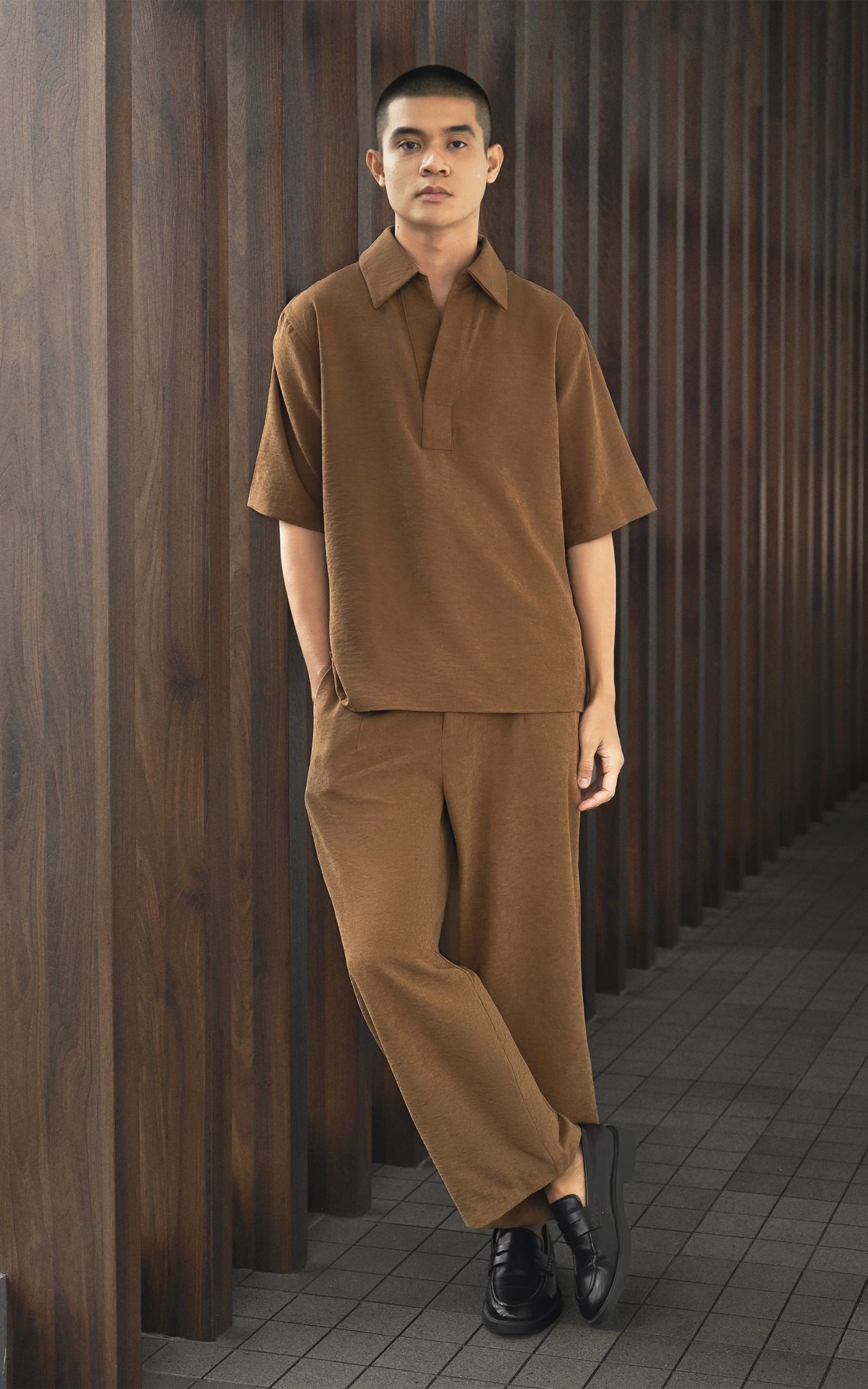 Aiko Oversized Shirt Leather