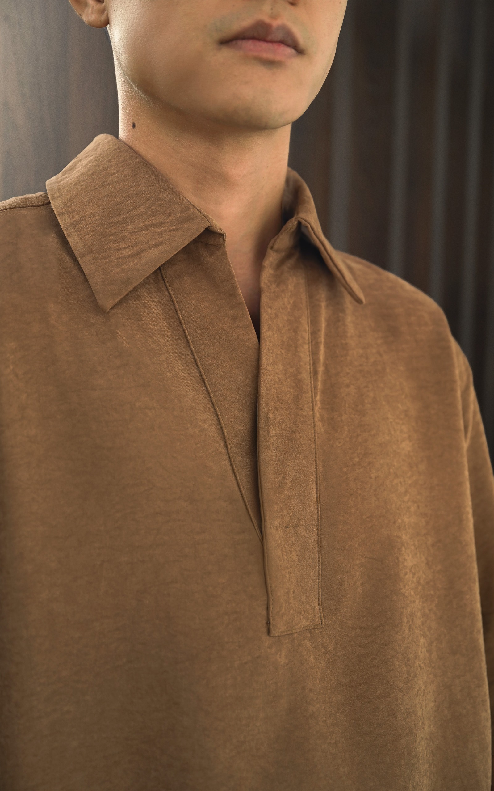 Aiko Oversized Shirt Leather