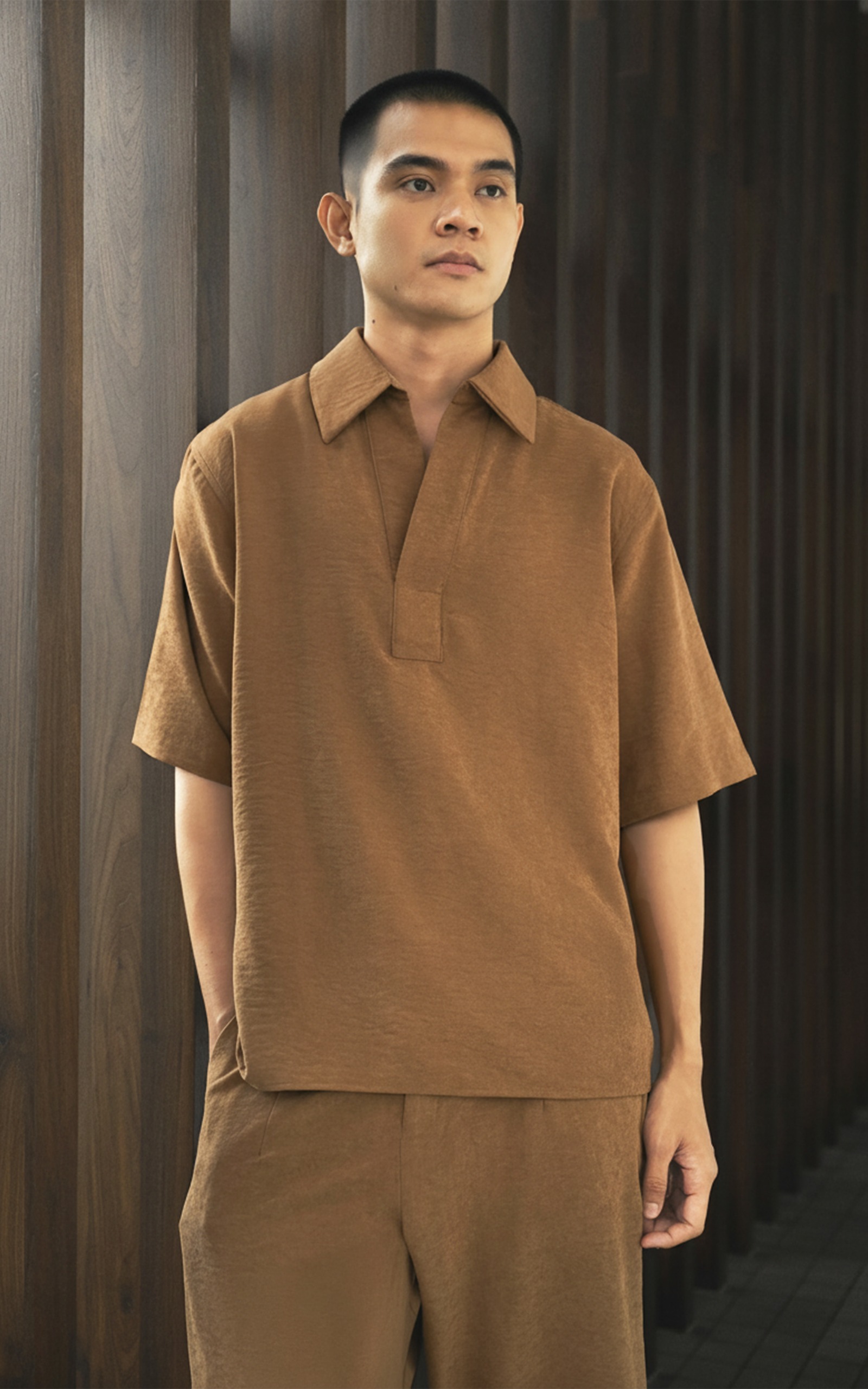 Aiko Oversized Shirt Leather