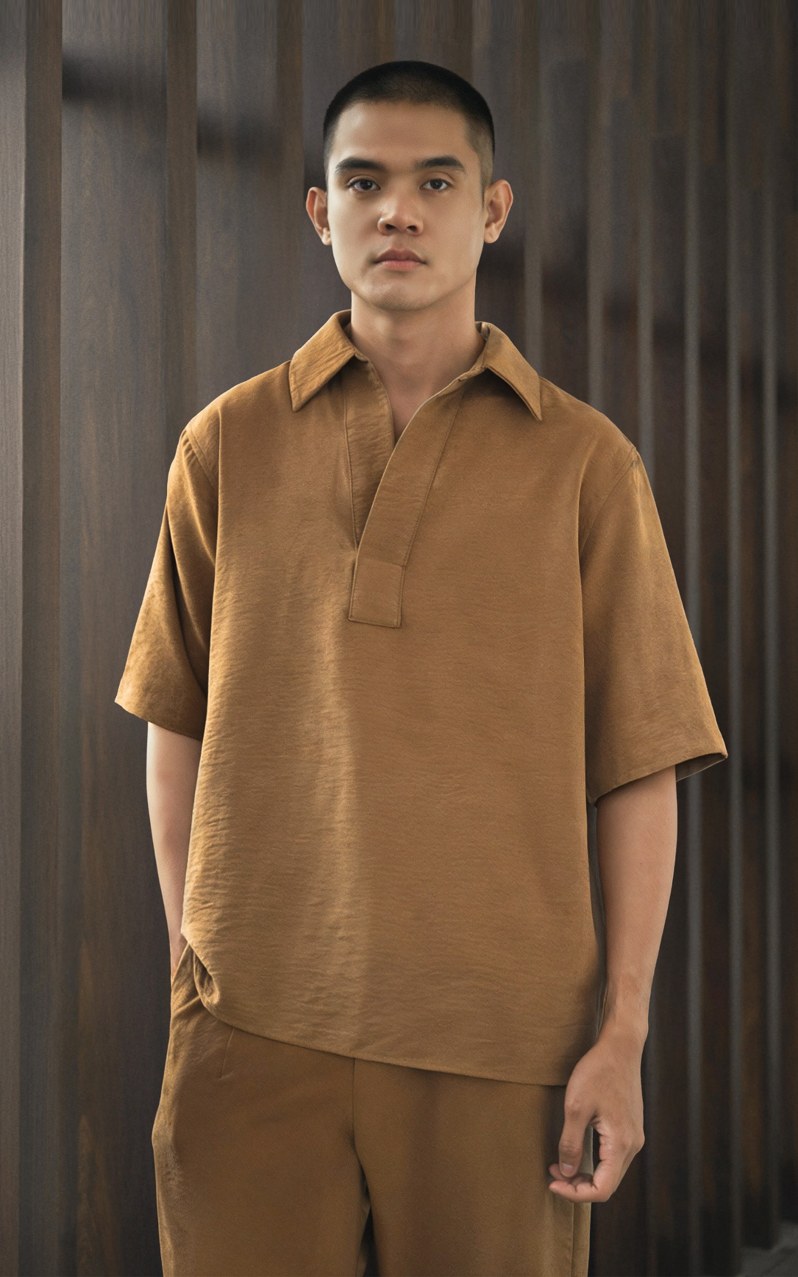 Aiko Oversized Shirt Leather