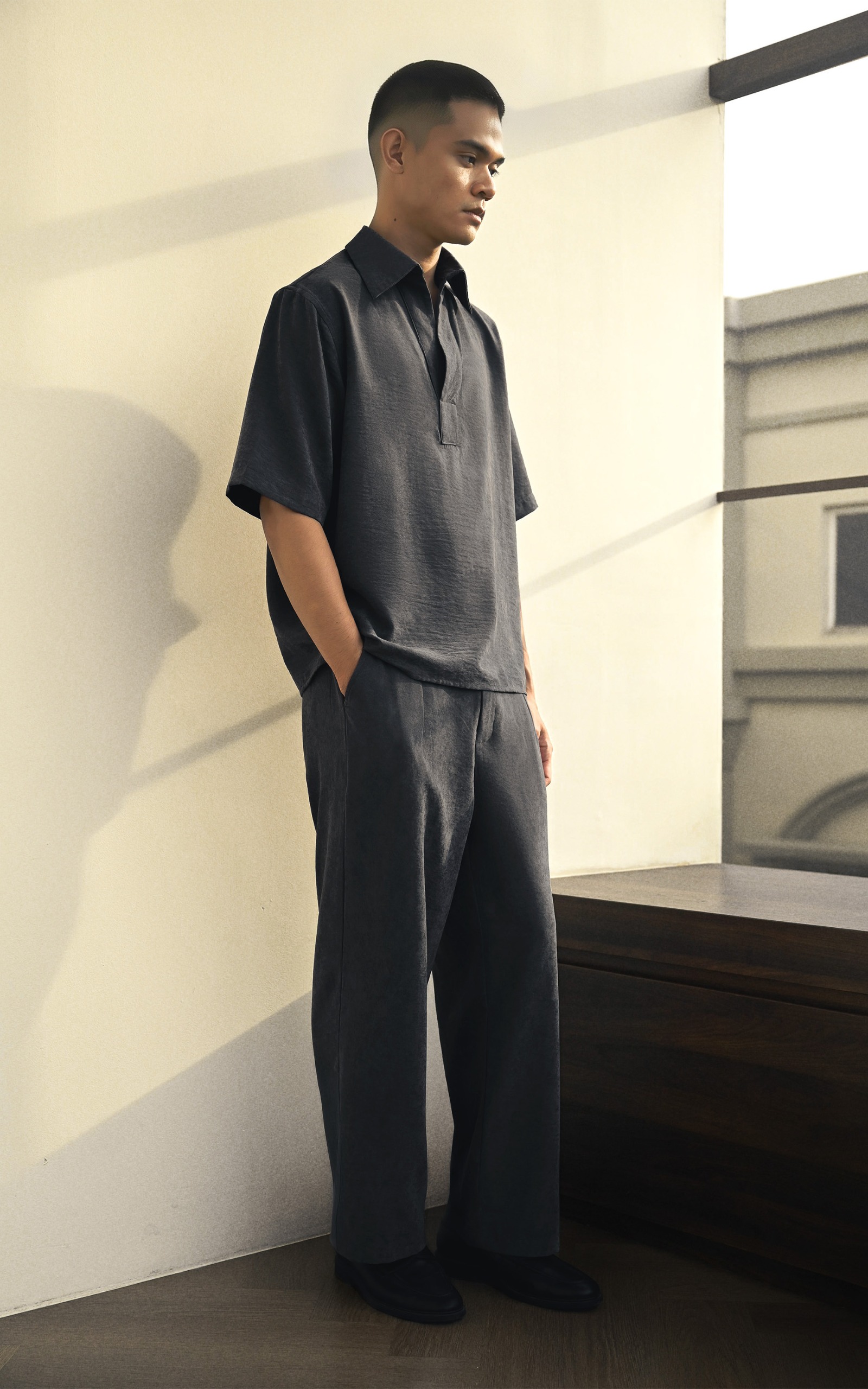 Aiko Oversized Shirt Smoke