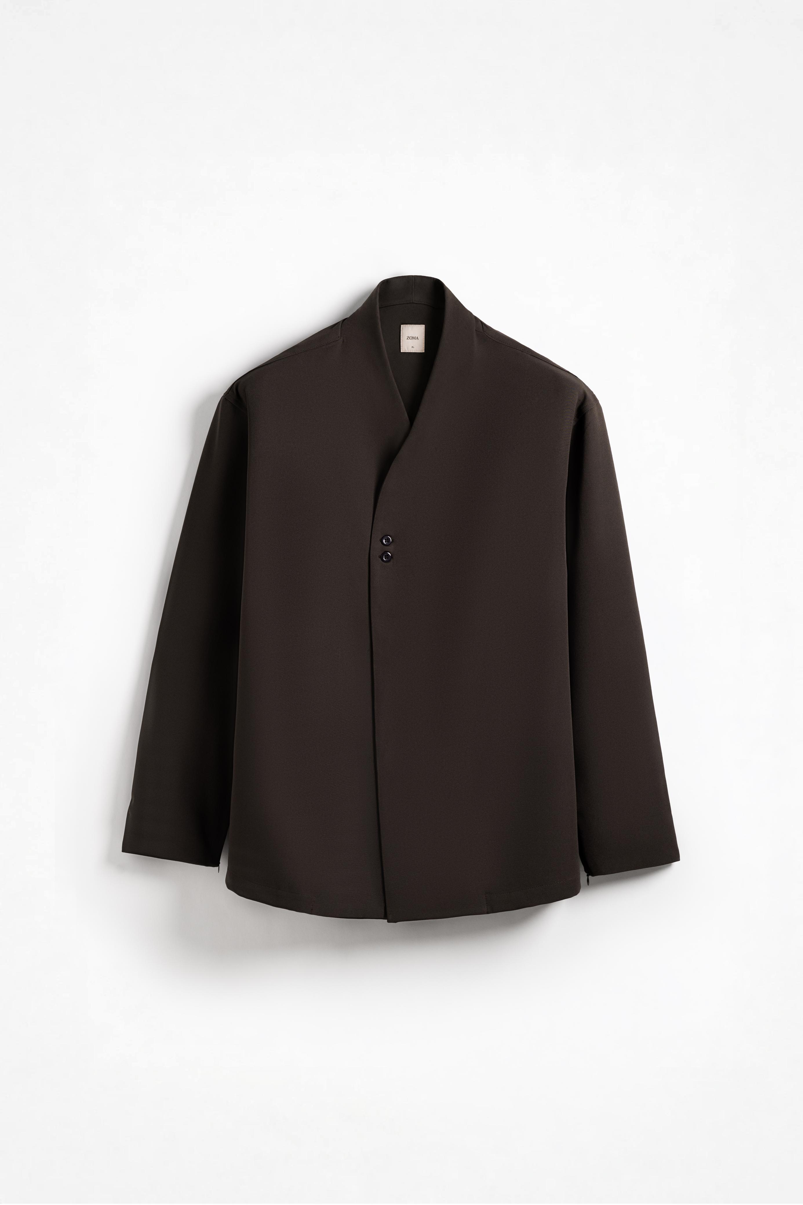 Arata Long Sleeve Shirt Dark Brown