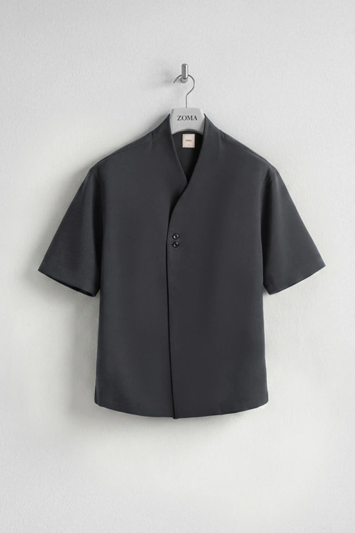 Arata Short Sleeve Shirt Dark Grey
