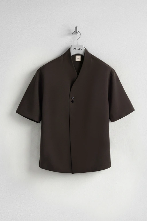 Arata Short Sleeve Shirt Dark Brown