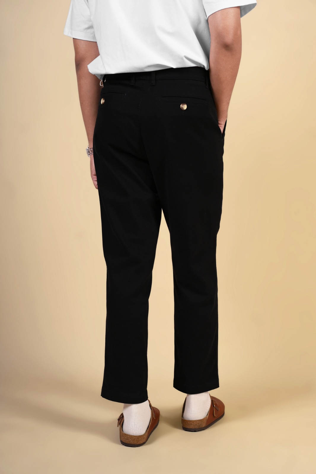 AKHFA CHINOS ANKEL PANTS BLACK