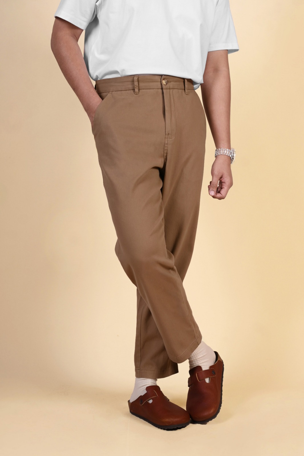 AKHFA CHINOS ANKEL PANTS KHAKI