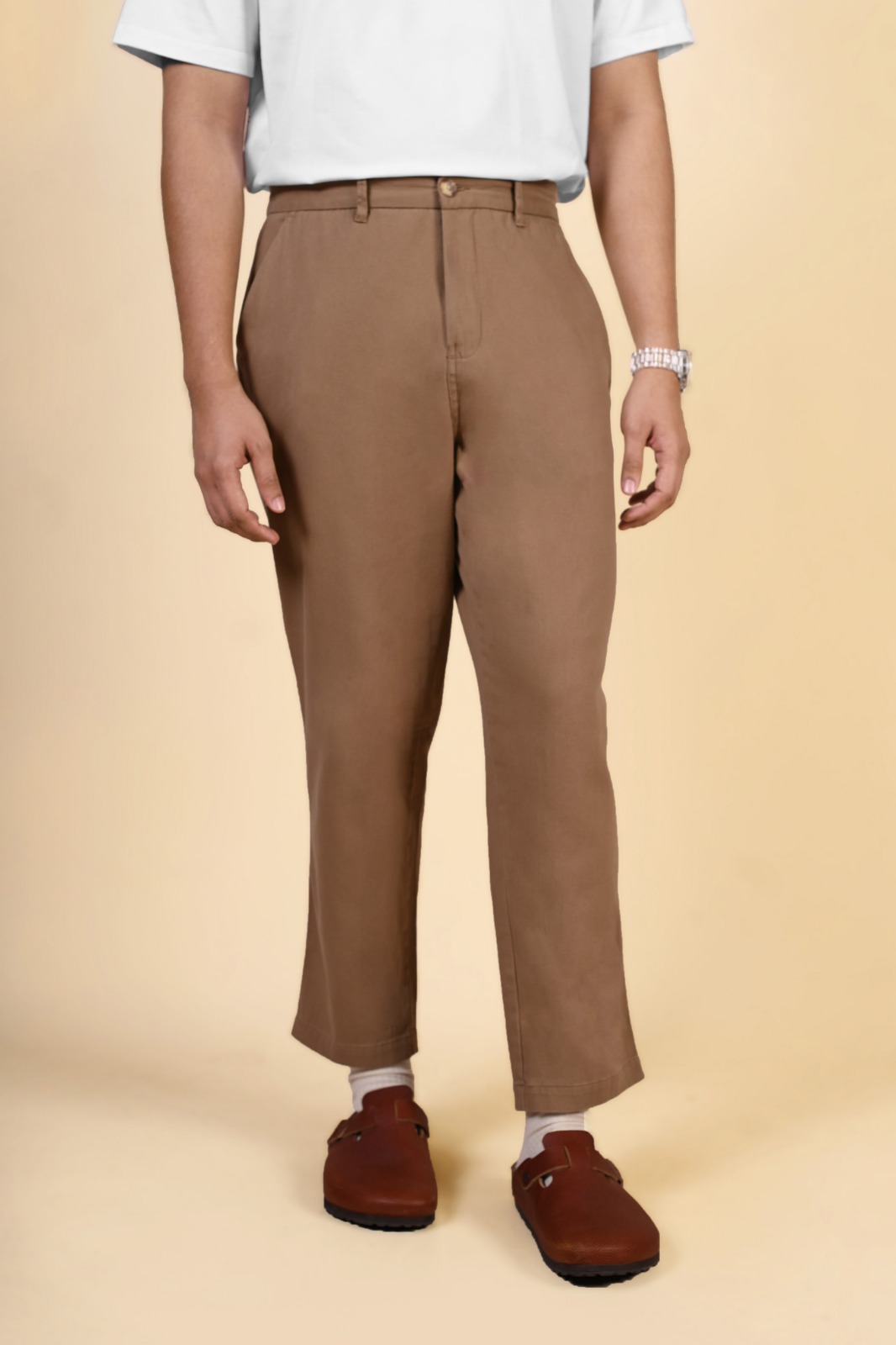 AKHFA CHINOS ANKEL PANTS KHAKI
