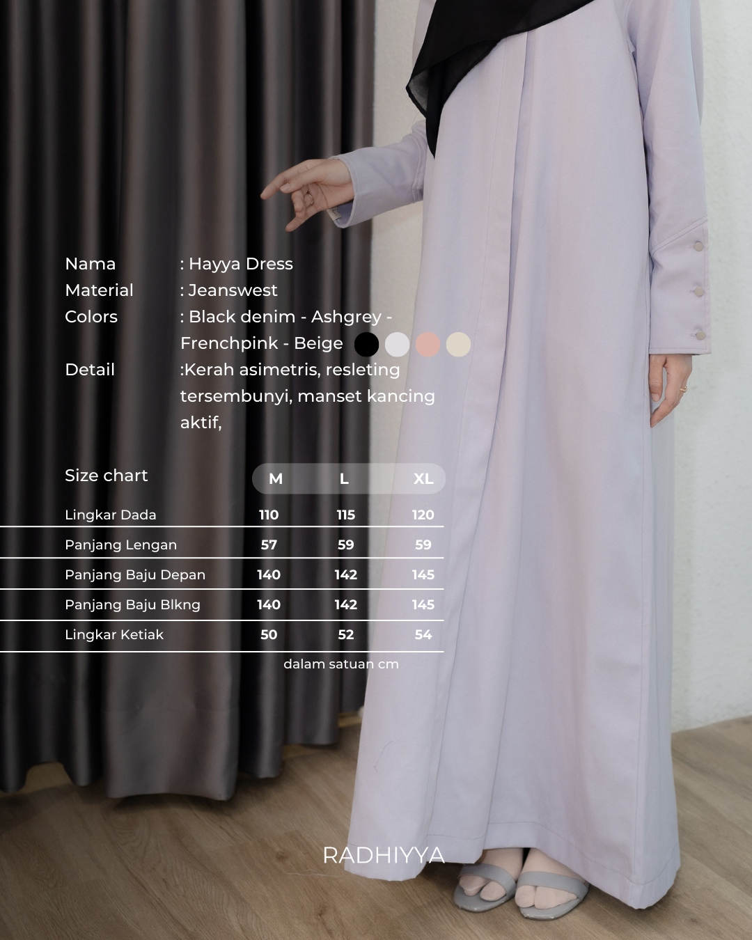 Hayya Dress - Ashgrey