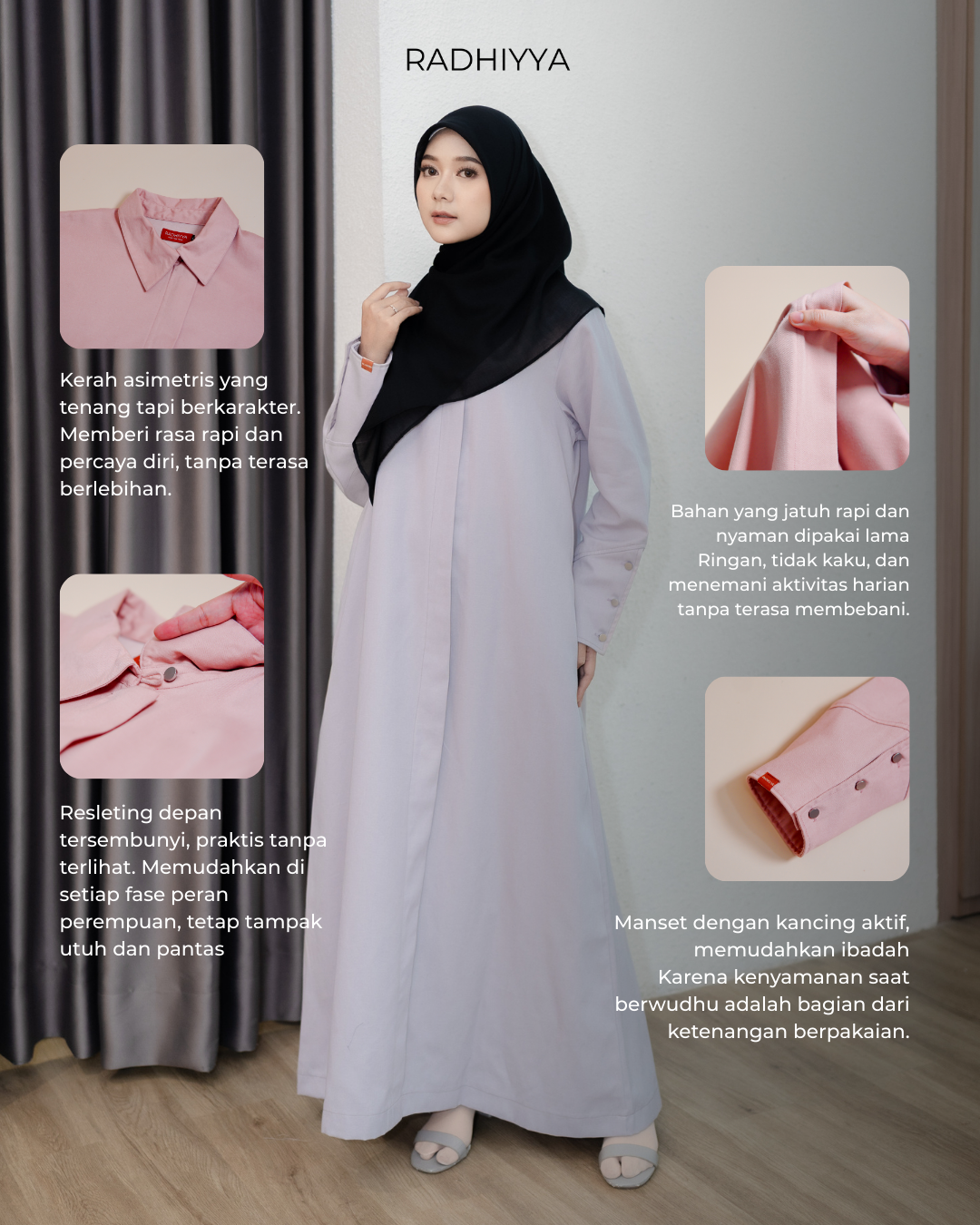 Hayya Dress - Ashgrey
