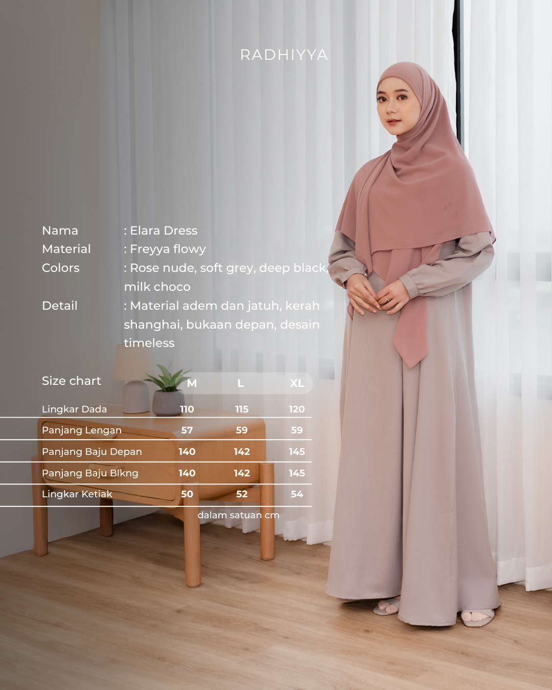 Elara Dress - Soft Grey