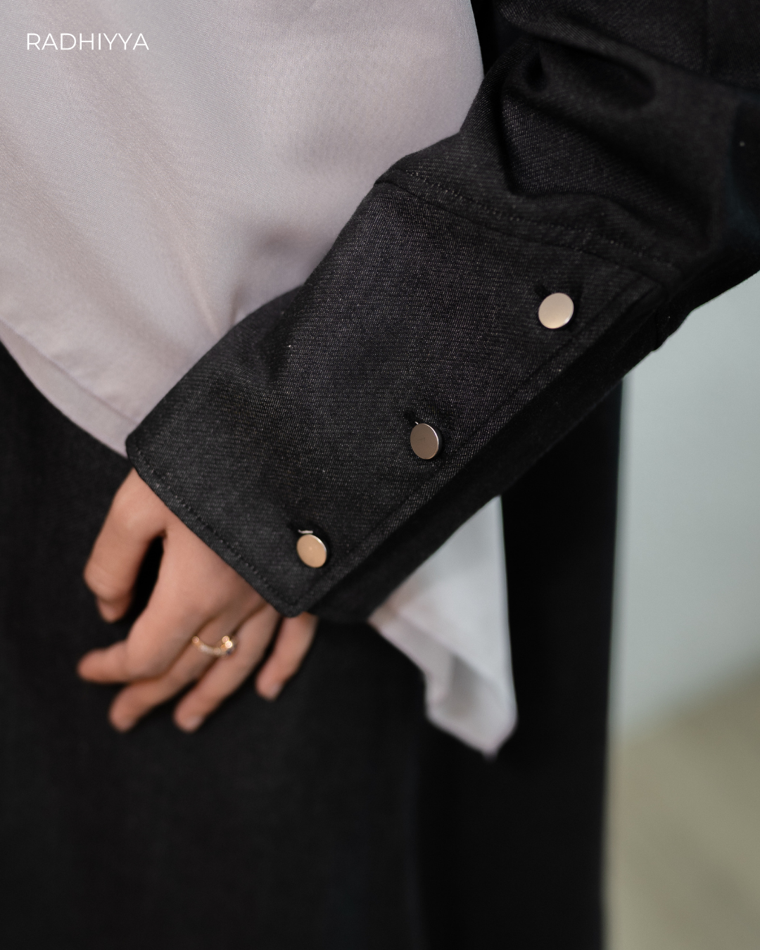 Hayya Dress - Black denim