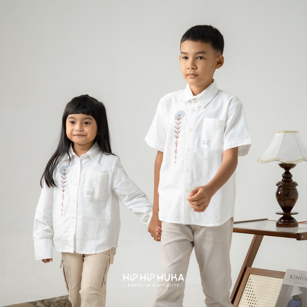 Kemeja Mustika White Family Set