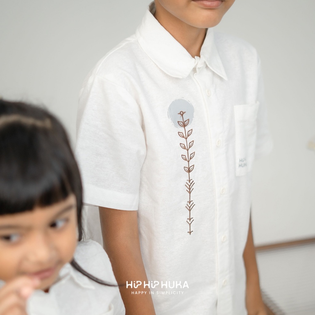 Kemeja Mustika White Family Set