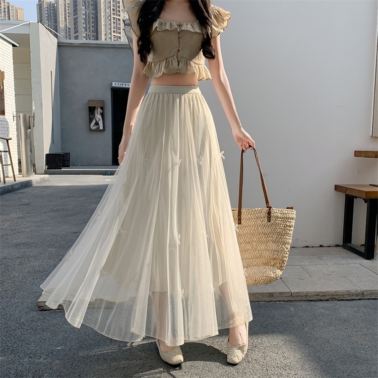 LYR337 | SELYRA Soft Tulle Maxi Skirt – Elegant Flowing Long Skirt