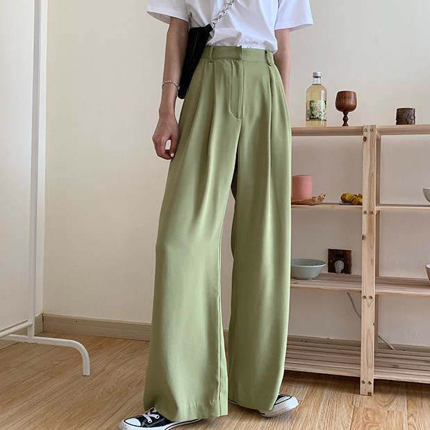 LYR329 | SELYRA Korean Sage Wide Leg Pants Wanita – Celana Panjang Feminine Daily Wear