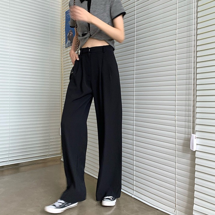 LYR329 | SELYRA Korean Sage Wide Leg Pants Wanita – Celana Panjang Feminine Daily Wear