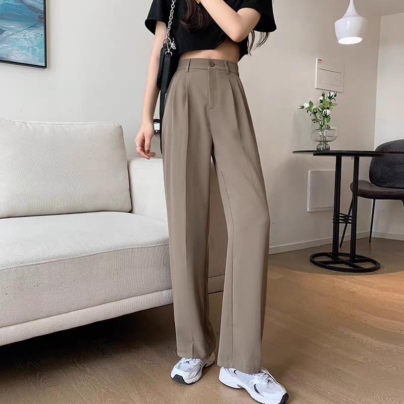 LYR330 | SELYRA Korean Tailored Wide Leg Pants Wanita – Celana Panjang Feminine Daily