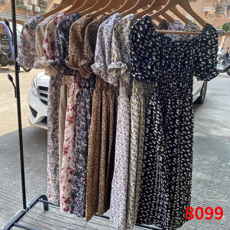 LYR306 | SELYRA Korean Floral Smock Dress Wanita – Dress Bunga Feminine Daily Wear