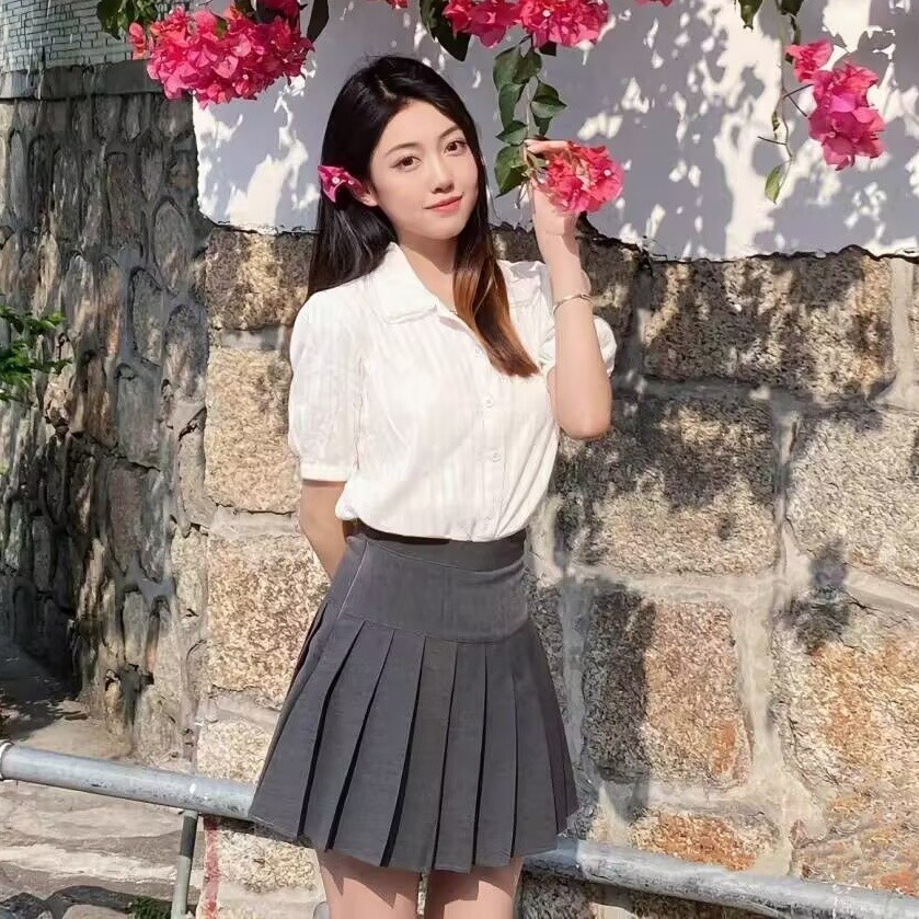 LYR299 | SELYRA Blouse Korea Wanita Putih – Baju Atasan Cewek Korean Style Daily
