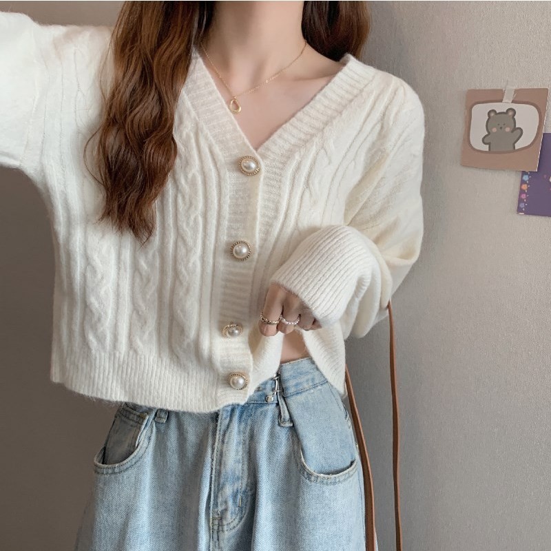 LYR341 | SELYRA Korean Cable Knit Cardigan Wanita – Outer Rajut Feminine Elegant