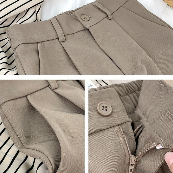 LYR330 | SELYRA Korean Tailored Wide Leg Pants Wanita – Celana Panjang Feminine Daily