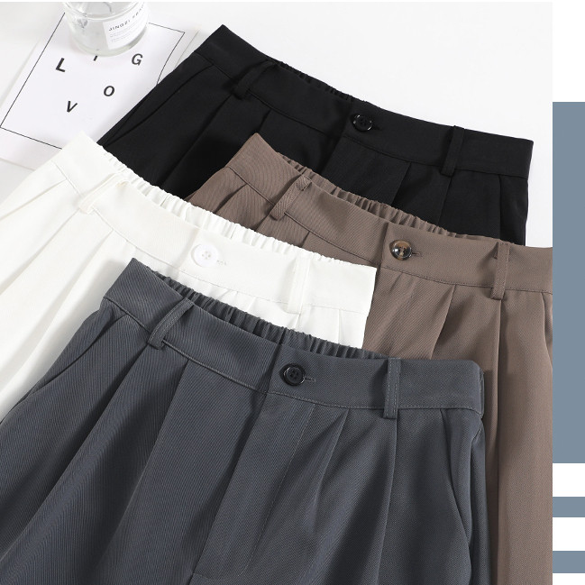LYR331 | SELYRA Korean High Waist Wide Pants Wanita – Celana Panjang Elegant Daily