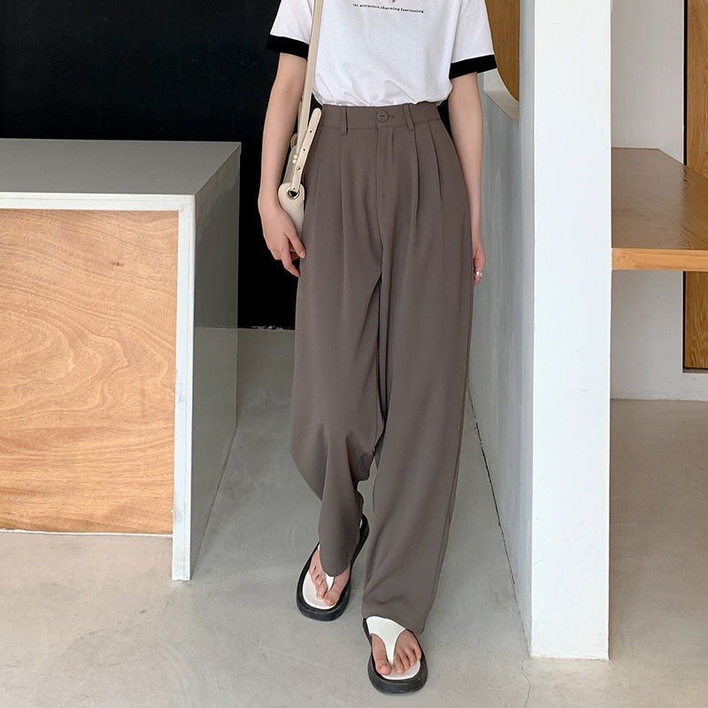 LYR331 | SELYRA Korean High Waist Wide Pants Wanita – Celana Panjang Elegant Daily