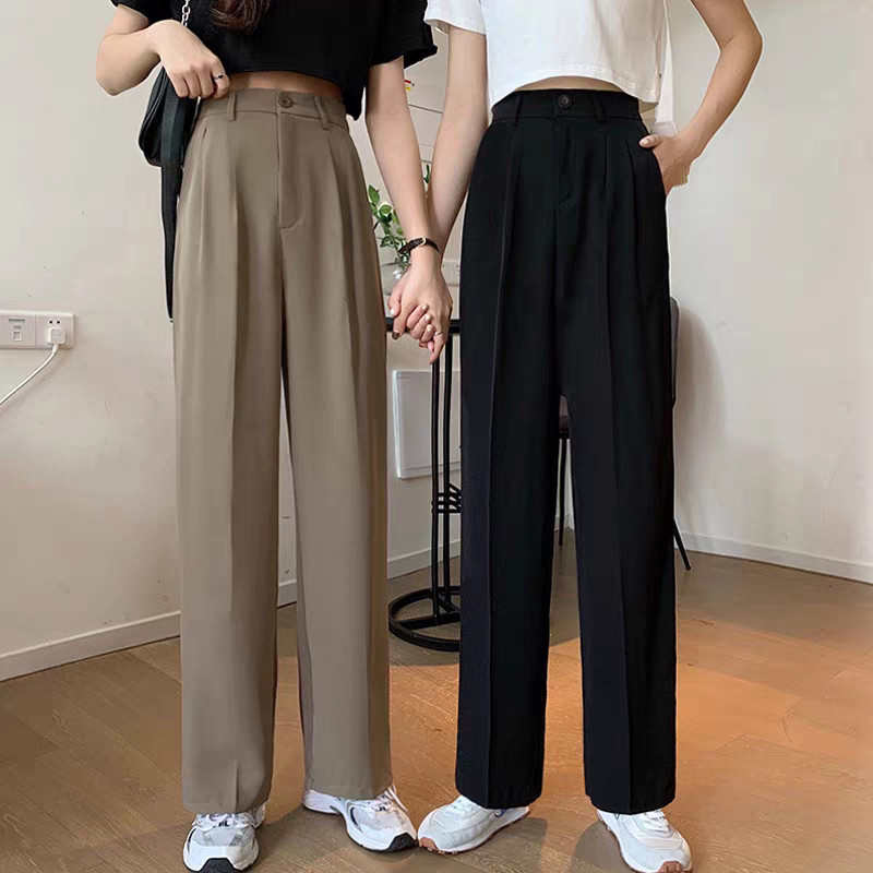 LYR330 | SELYRA Korean Tailored Wide Leg Pants Wanita – Celana Panjang Feminine Daily