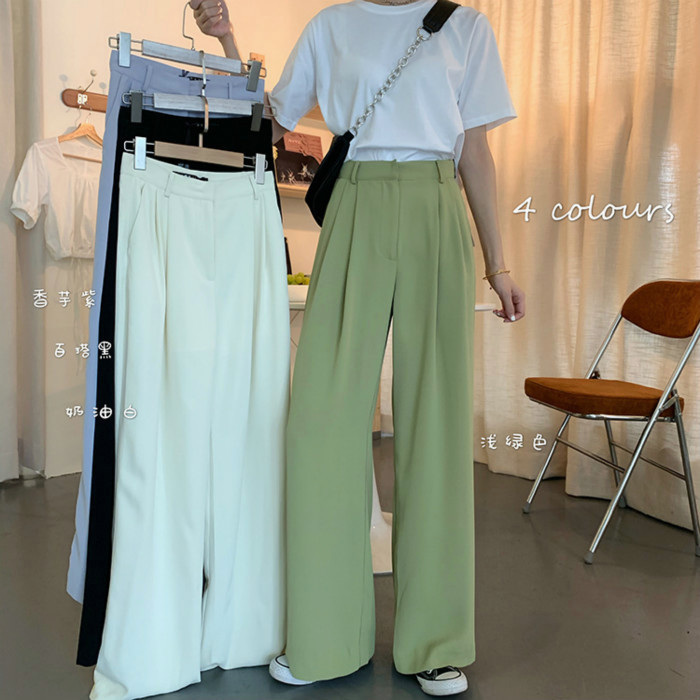 LYR329 | SELYRA Korean Sage Wide Leg Pants Wanita – Celana Panjang Feminine Daily Wear