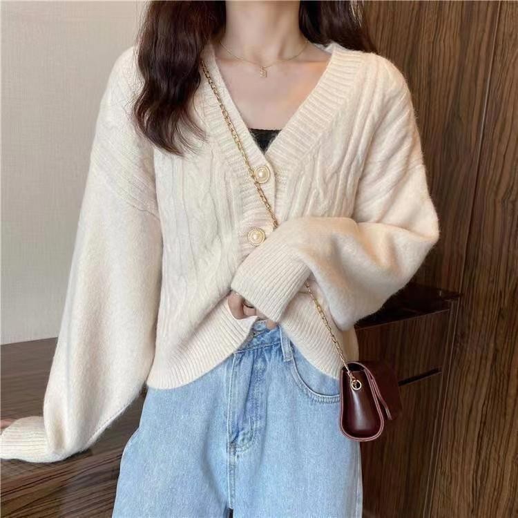 LYR341 | SELYRA Korean Cable Knit Cardigan Wanita – Outer Rajut Feminine Elegant