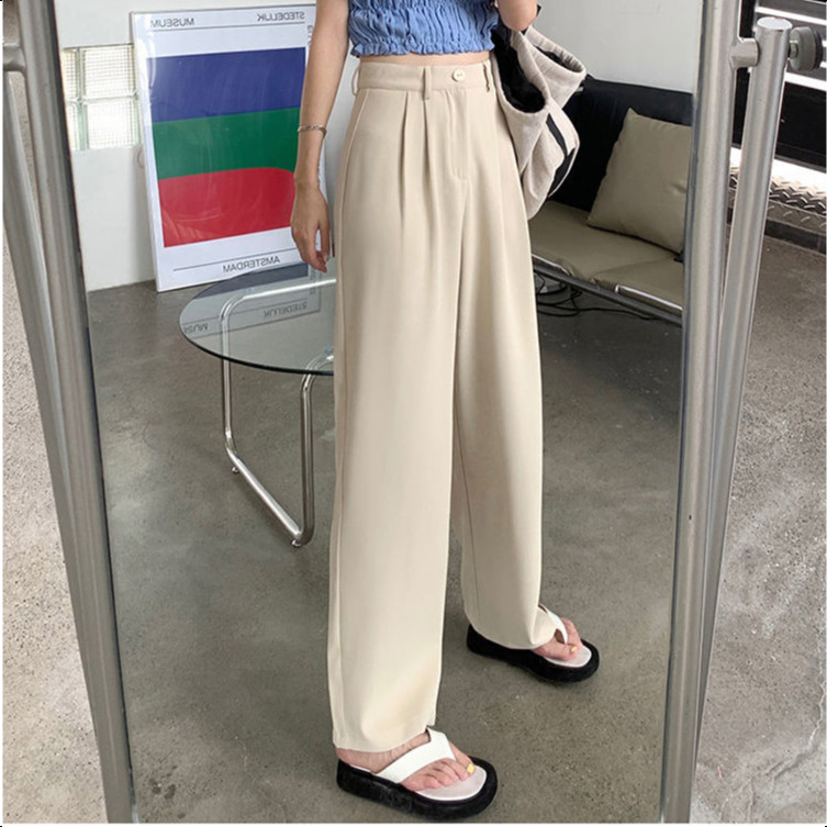 LYR331 | SELYRA Korean High Waist Wide Pants Wanita – Celana Panjang Elegant Daily