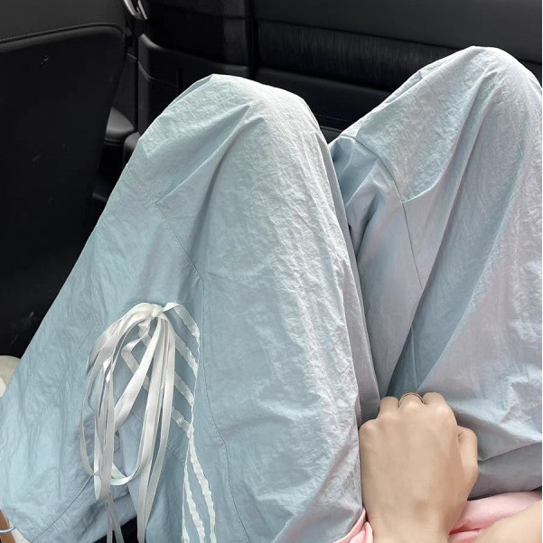 LYR334 | SELYRA Korean Parachute Cargo Pants Wanita – Celana Loose Drawstring Casual