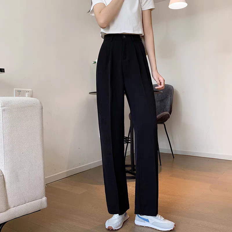 LYR330 | SELYRA Korean Tailored Wide Leg Pants Wanita – Celana Panjang Feminine Daily