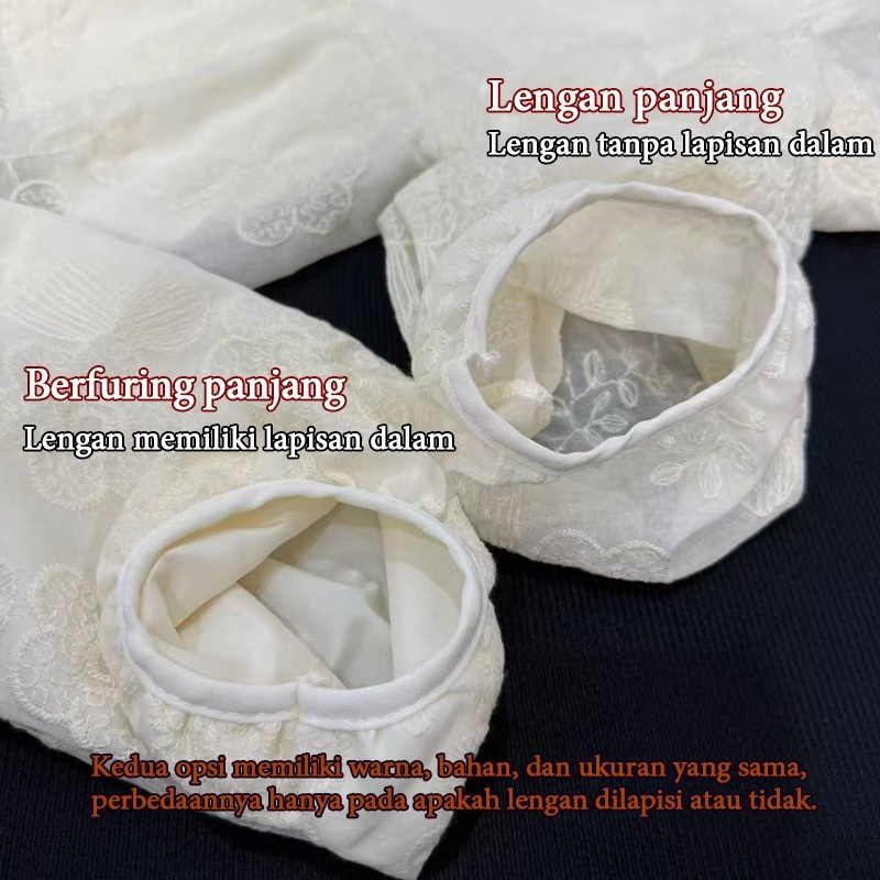 LYR303 | SELYRA Korean Lace Peplum Blouse Wanita – Blouse Cream Feminine Daily Wear