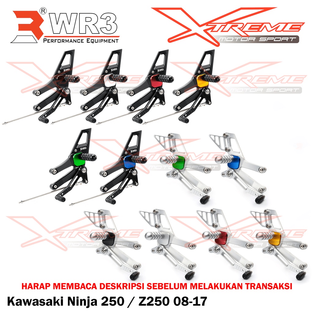 Footstep Rearset Underbone Racing WR3 Ninja 250 FI OLD NEW 2018 Z250 Ninja 50 RR / R / SS