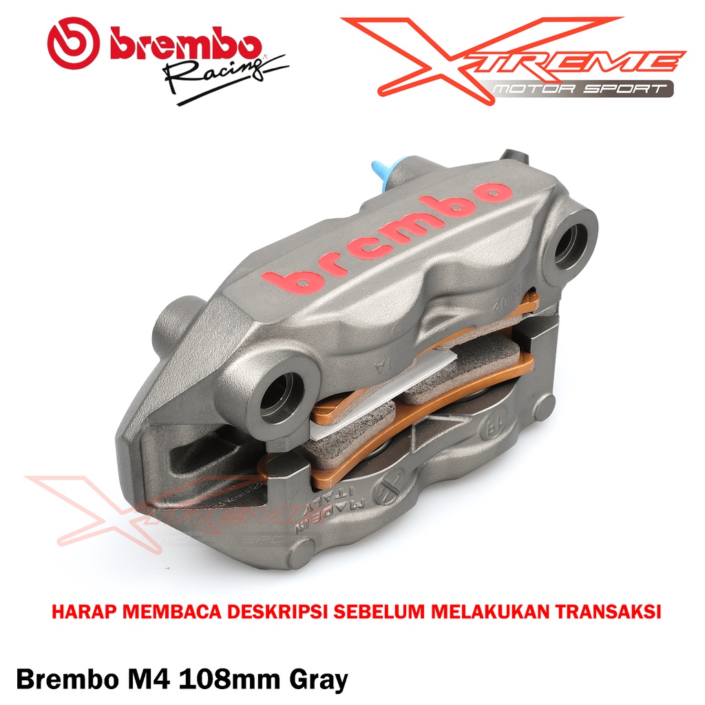 Kaliper Brembo Radial Monoblock M4 108 / 100 mm Sebelah Kiri Only Original Brembo Italy