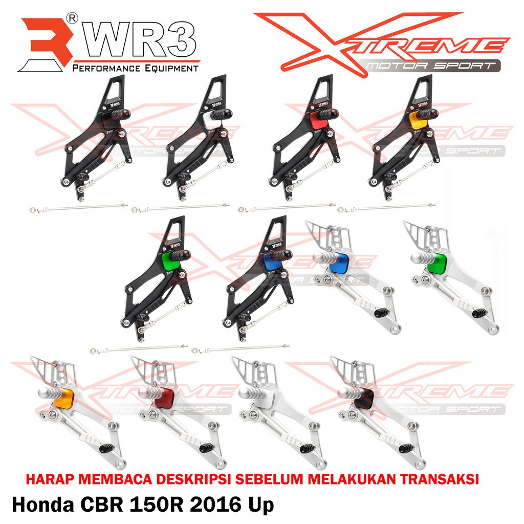 Footstep Rearset Underbone Racing WR3 CBR 150R / CBR 250RR