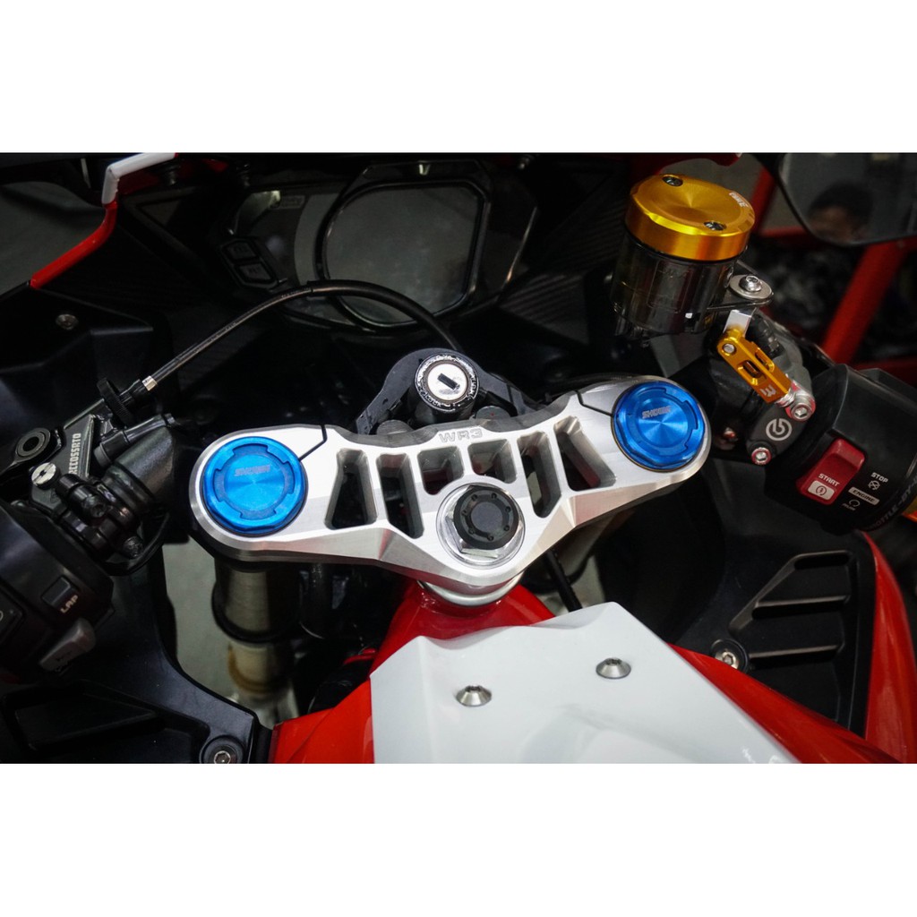 Segitiga Stang Triple Clamp WR3 CBR 250 RR Black silver