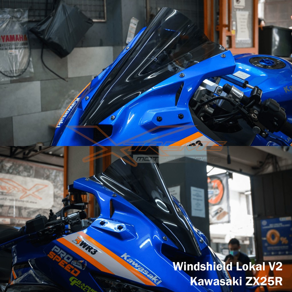 Windshield Visor Lokal Kawasaki ZX25 R 4 Cylinder Smoke