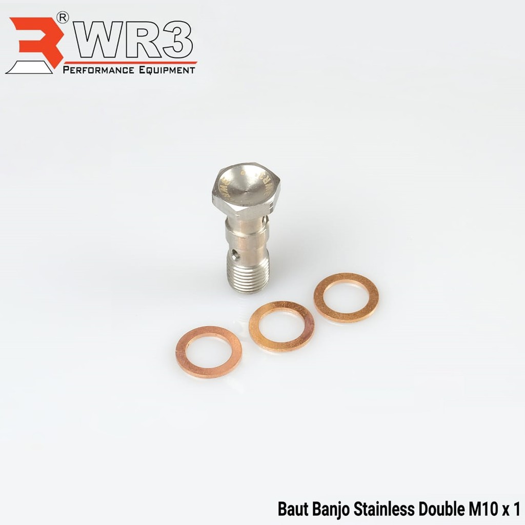 Baut Double Drat Halus / Drat Kasar WR3 Untuk Master Rem Dan Kaliper Depan Universal