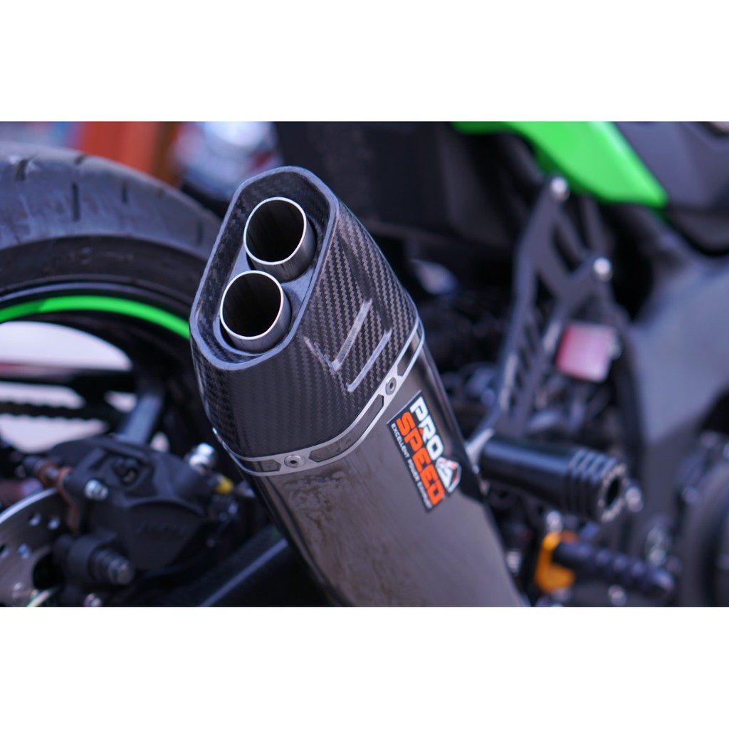 Knalpot Prospeed Shark Black Kawasaki ZX25R 4 Cylinder Fullsystem